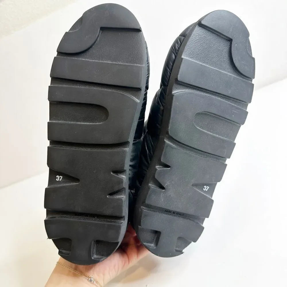 Piumestudio Luna Padded Ankle Boots Water Resistant Black Women's 37 US 6.5